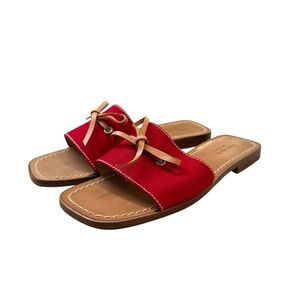 Kate Spade Red and Tan Sandals